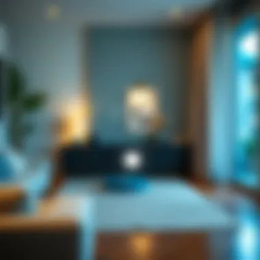 User-friendly interface of smart home app controlling lights