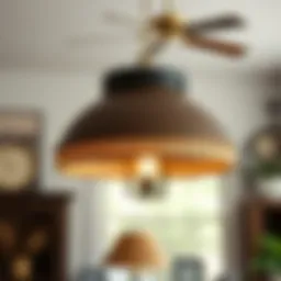 Elegant farmhouse light shade showcasing a rustic design