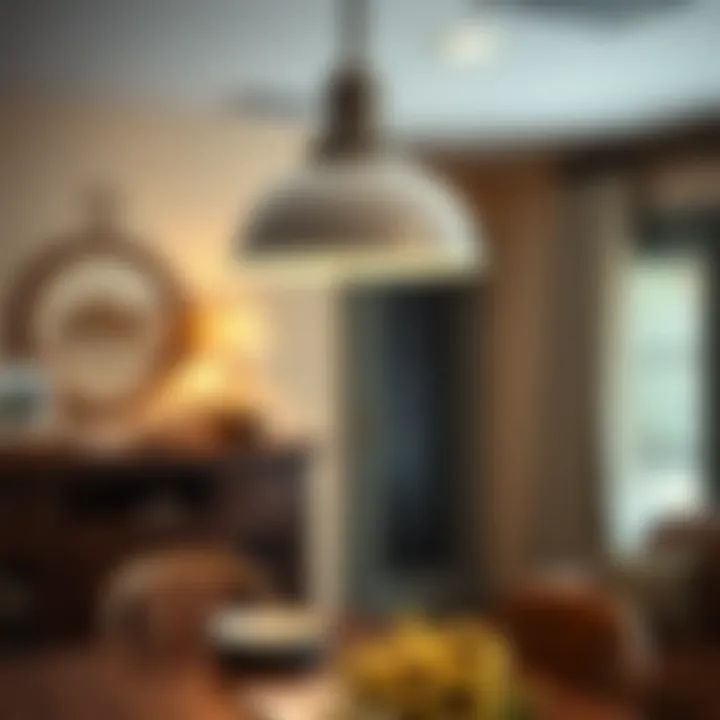 Installation Made Simple for Farmhouse Lighting Detailed illustration of the light shade installation process