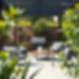 An elegant patio set showcasing modern design