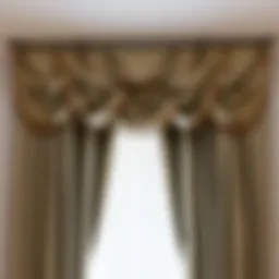 Elegant drapery showcasing ring installation