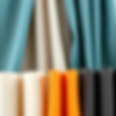 Drapery Materials and Textures Various materials for drapes with rings