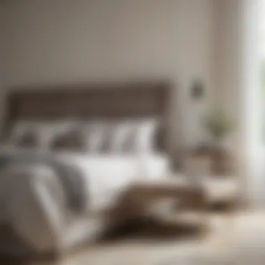 Chic Interior Aesthetics Stylish headboard and bench set in a chic interior