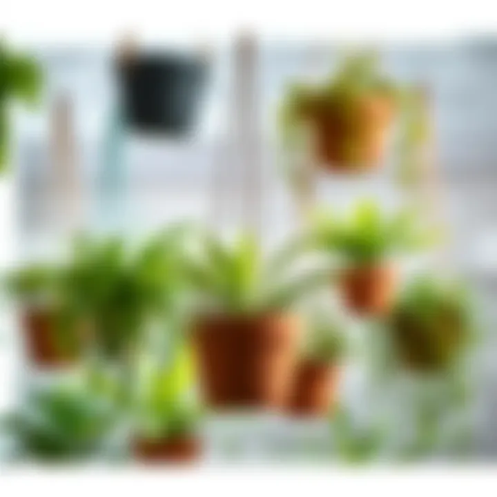 Diverse Styles of Hanging Planters Different styles of hanging planters creatively arranged