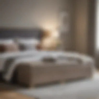 Elegant Extra Large Bedroom Storage Bench Stylish extra large storage bench in a modern bedroom setting
