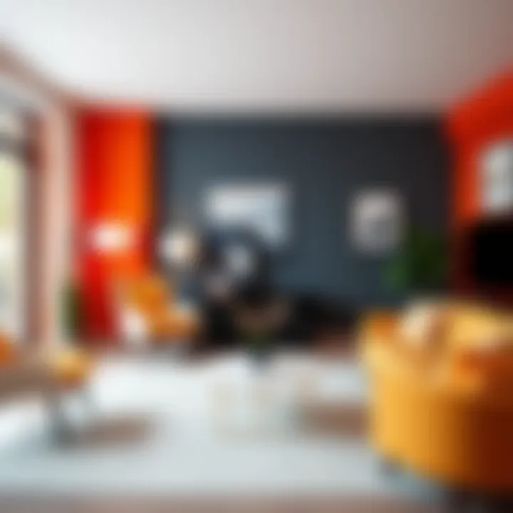 Stylish Color Scheme Stylish color scheme in a compact living room