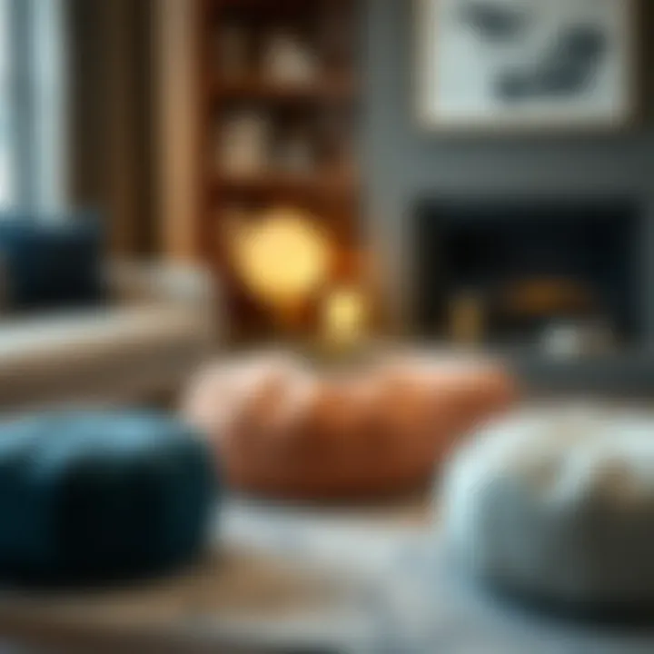 Aesthetic appeal of pouffes in contemporary decor