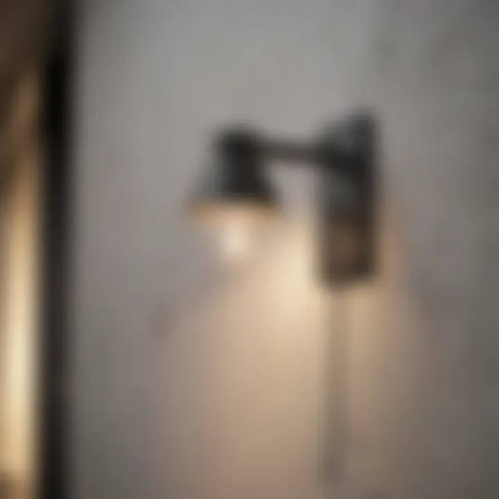 Contemporary wall-mounted lights enhancing the exterior of a home