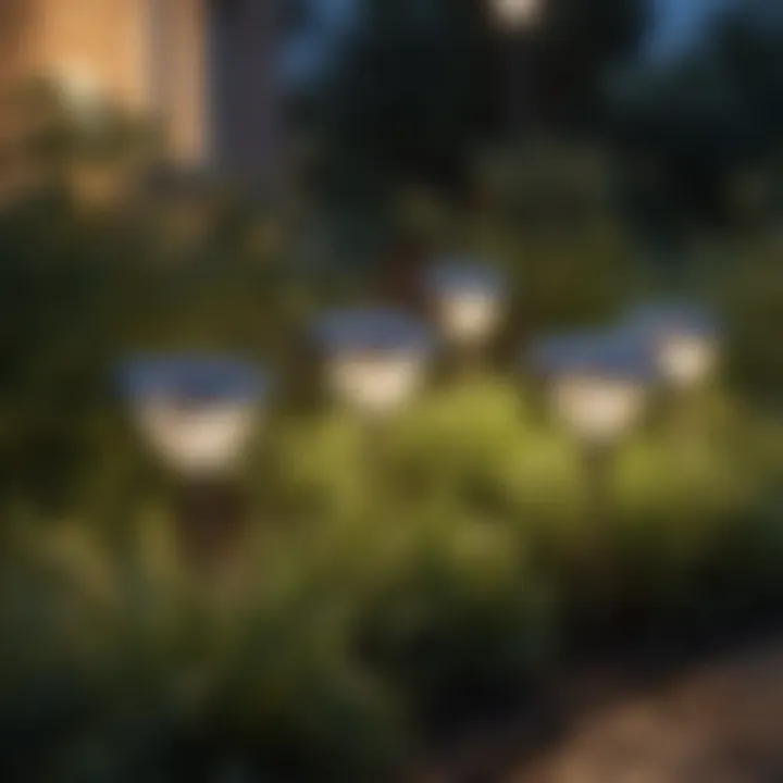 Solar-powered garden lights showcasing eco-friendly design