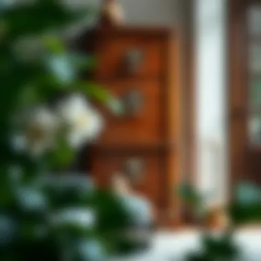 Timeless Craftsmanship Vintage wooden file cabinet showcasing elegant craftsmanship