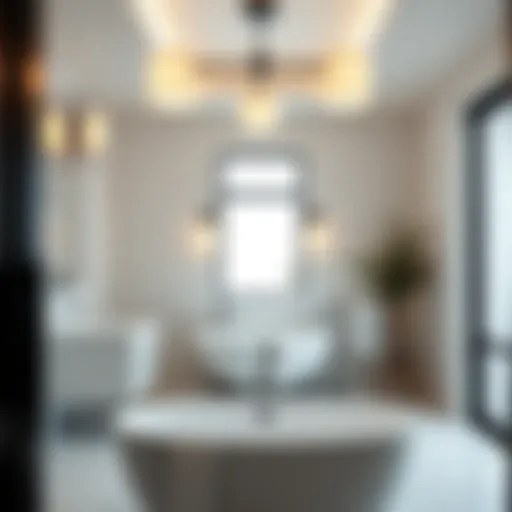 Elegant Modern Bathroom with Harmonious Lighting Elegant modern bathroom with well-matched light fixtures