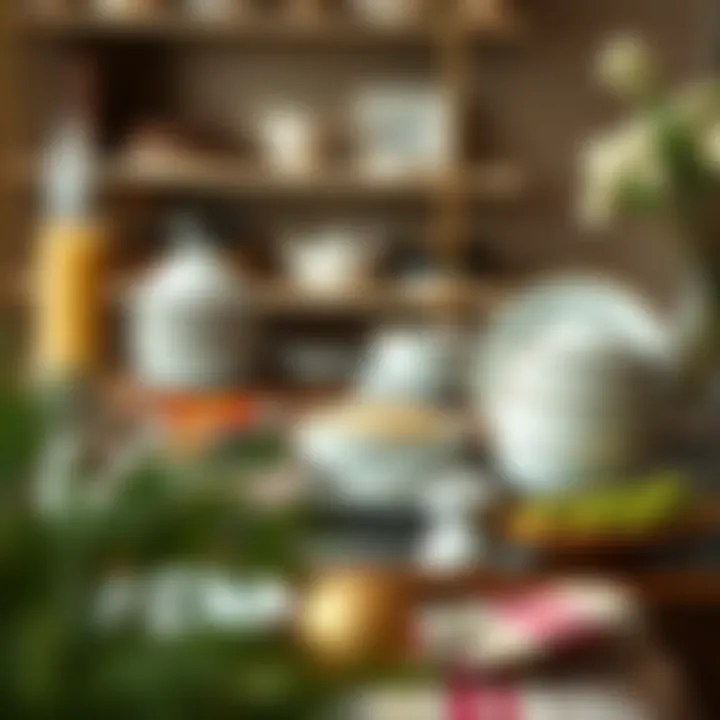 A beautifully arranged buffet showcasing diverse serving dishes