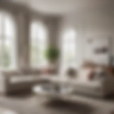 Modern Elegance: Six Seat Sectional Design Elegant six seat sectional in a modern living room