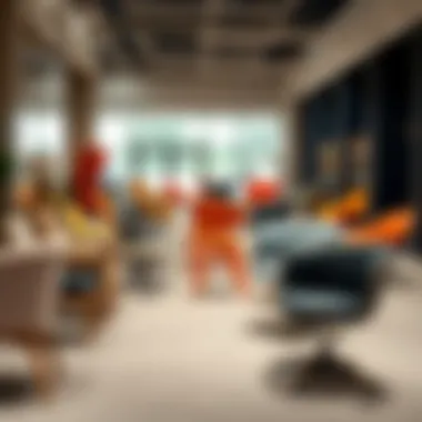 Diverse types of retail chairs displayed