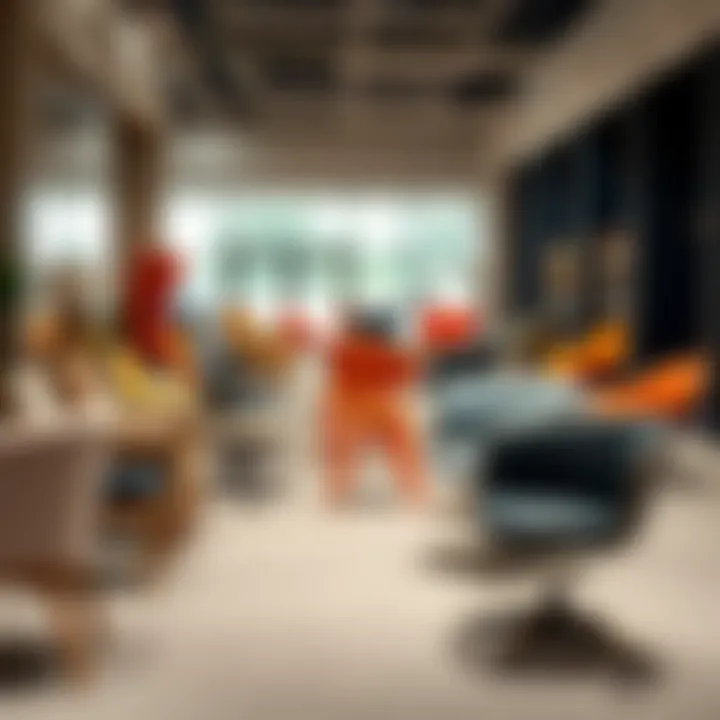 Diverse types of retail chairs displayed