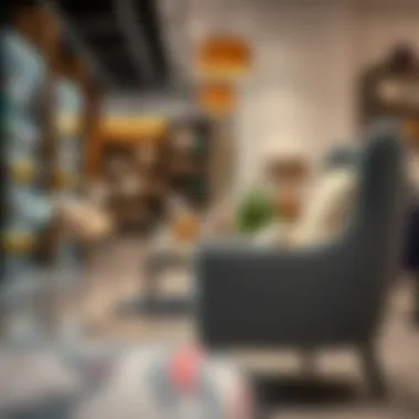 Elegant armchair in a retail setting