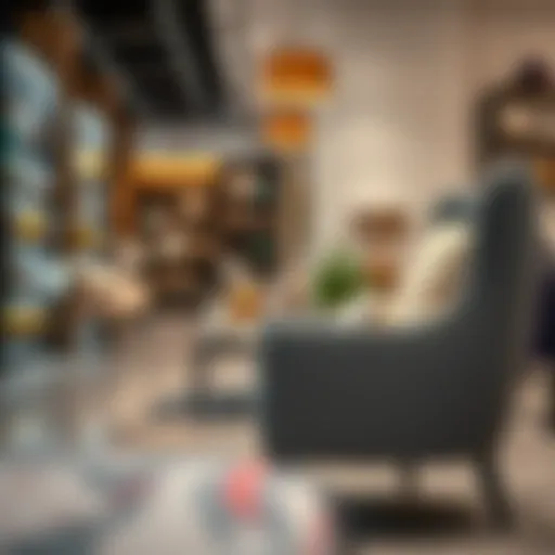 Elegant armchair in a retail setting