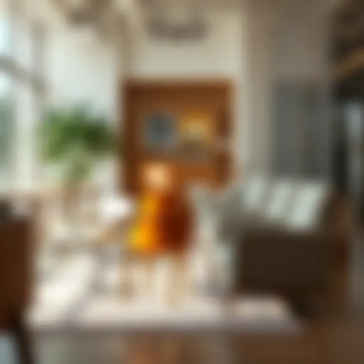 Modern seating arrangement in a boutique