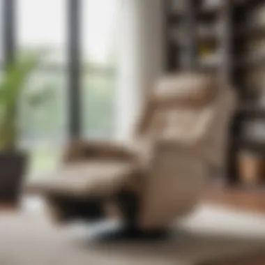 An illustration depicting the adjustable features of an ergo recliner.