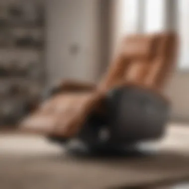 A close-up view showcasing the ergonomic design of an ergo recliner.