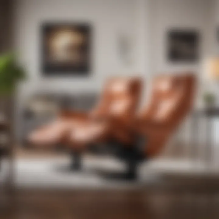 A stylish living room featuring an ergo recliner as the centerpiece.