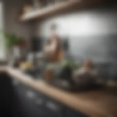 Enhancing Kitchen Decor with Stylish Metal Baskets Stylishly arranged metal baskets enhancing kitchen decor