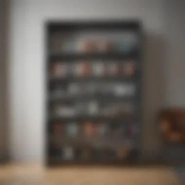 Modern Metal Bookshelf Design Stylish metal bookshelf showcasing modern design
