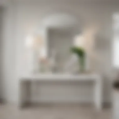Elegant Entryway with White Gloss Console Table Elegant entryway featuring a white gloss console table