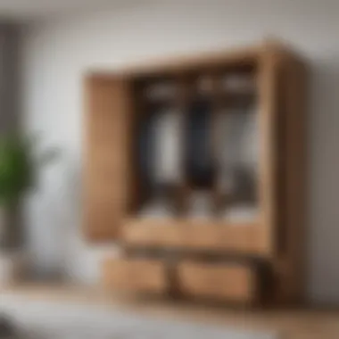 Maximizing Storage Efficiency in Design Wide armoire with drawers organized for optimal storage efficiency