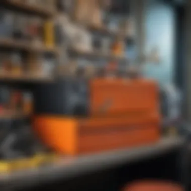 Enhanced Workspace Efficiency A workspace enhanced by strategically placed tool boxes