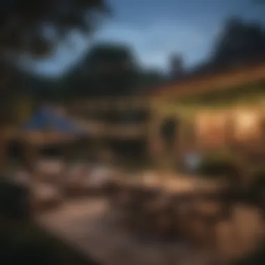 Zigbee Backyard Gathering Lighting An evening gathering in a backyard enhanced by Zigbee lights