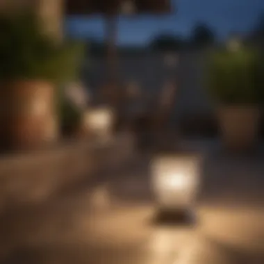Zigbee Smart Patio Lighting Close-up of Zigbee smart lighting fixtures installed on a patio